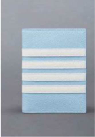 A blue and white striped box

Description automatically generated